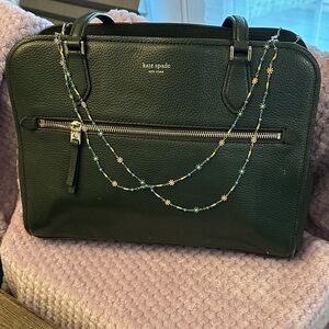 Kate Spade Green Leather Tote Bag
